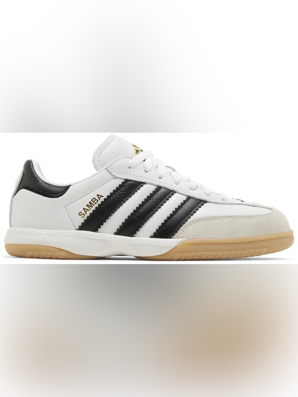 adidas Samba Millennium Womens White Sneakers with Black Stripes